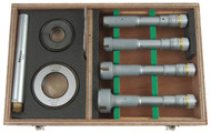 Mitutoyo 368-918 - .8 - 2" Holtest 8 PC Internal Micrometer Set w Tin coated Carb. Cont Pts