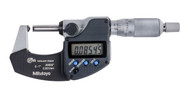 Mitutoyo - 0-1"- 0-25 mm Digimatic Spherical Face Micrometers S-F, SPC IP65 w / Certification 395-351-30 