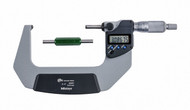 Mitutoyo - 3-4"- 75-100 mm Digimatic Spherical Face Micrometers S-F, SPC IP65 w / Certification 395-354-30 