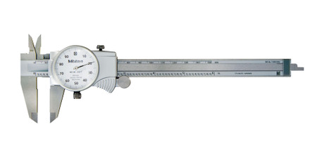 Mitutoyo 505-742J - 6" Dial Calipers .100/Rev .001 White Face 