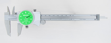 Mitutoyo 505-742-53J - 6" Dial Calipers Green Face .1/REV .001
