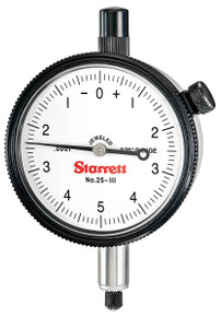 Starrett 25-111J - Dial Test Indicator 0-.025" .0001" Grads .010" Range 53223
