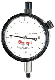 Starrett -0-.050" Dial Test Indicator .001" Grads .020" Range 25-142J 53242 USA Mfg