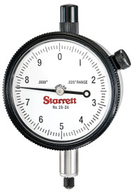 Starrett 25-211J, - 0 - .025" Dial Test Indicator 0 - .025", .0001" Grads, .010" Range 53255