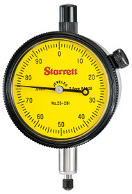 Starrett - 0 - 2.5 mm Dial Test Indicator 0.01mm Grads 3/8 Stem - 25-281J 53283 USA Mfg