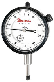 Starrett - 0-.500" Dial Test Indicator .001" Grads 3/8 Stem - 25-341/5J  53285 USA Mfg