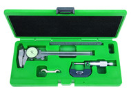 Insize  5003-1E - 3 pc  Electronic Tool Set - Digital Caliper, Micrometer and Steel Rule
