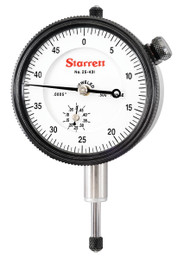 Starrett 25-431J - Dial Test Indicator 0-.500", .0005" Grads, 3/8 Stem - 53292