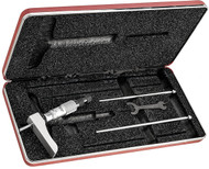Starrett 443Z-3RL - Depth Gage Micrometer 0-3" - Half Base w Case (Discontinued Upon Depletion) 