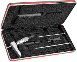 Starrett 443Z-3RL - Depth Gage Micrometer 0-3" - Half Base w Case (Discontinued Upon Depletion) 