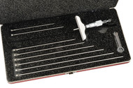 Starrett 445AZ-9RL- Depth Gage Micrometer 0-9" with 3" Base w Case 52216