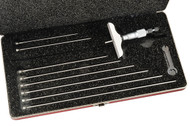 Starrett 445AZ-9RL- Depth Gage Micrometer 0-9" - 3" Base w Case **Free Shipping**
