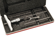 Starrett 445BZ-3RL - Depth Gage Micrometer 0-3" with 4" Base w Case 52220 
