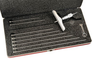 Starrett 445BZ-9RL- Depth Gage Micrometer 0-9" with 4" Base w Case 52228