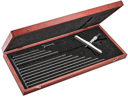 Starrett 445DZ-12RL - Depth Gage Micrometer 0-12" with 6" Base w Case 67119 