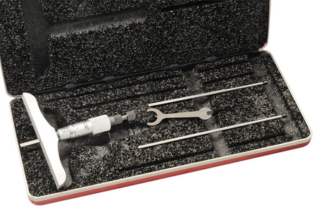 Starrett 449BZ-3R - Depth Gage Micrometer 0-3" with 4" Base w Case 52322 USA 