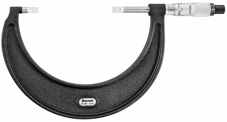 Starrett 486P-4 - Blade Micrometer Satin Chrome Finish w Non Roataing Spindle 3" - 4" 0.001 Grad. 52505 USA