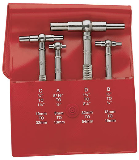 Starrett S579GZ - Telescoping Gages Set - A-B-C-C-D In Case 52616