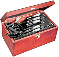 Starrett ST436.1CXFLZ - 0 - 6" Outside Micrometer Set.0001" Grads Friction Thimble & Carbide Anvil-Spindle 68046