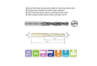 0.3750 - YG DH451024F - 9.525(3/8) x 10 x 47 x 89 Carbide Dream Drill for Stainless w Coolant Holes, TiAIN Coated, Short (3XD)