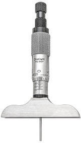 Starrett 449AZ-3R - Depth Micrometer 0-3"  0.0001 Grad w 2-1/2"  Base  52318 