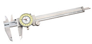 Starrett 1202F-6 - Fractional Dial Calipers for Accurate Measurement with Fitted Plastic Case - White Face, 0-6" Range, -0.002" Accuracy, 0.010" Graduations (Wood Working Applications)