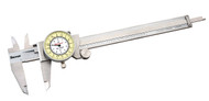 Starrett 1202F-6 - Fractional Dial Calipers for Accurate Measurement with Fitted Plastic Case - White Face, 0-6" Range, -0.002" Accuracy, 0.010" Graduations