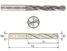 YG DH714026 - 13/32 x 7/16 x 2.067 x 4.567 Carbide Dream Drill for Stainless w Coolant Holes, TiAIN Coated (3XD)