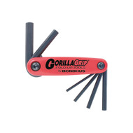 Bondhus - B12595 - 6 pc Set Long Hex GorillaGrip Fold-up Tools 3-10mm