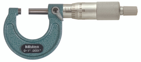 Mitutoyo 103-131 - 1" Micrometer .0001 RA Hammertone Baked Enamel