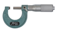 Mitutoyo 103-135 - Outside Micrometer 0-1" .0001, Hammertone Baked Enamel, Friction Thimble