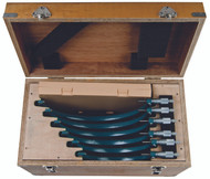 Mitutoyo - 6 -12" Outside Micrometer Set .001 RA W/STD Hammertone Baked Enamel 103-906
