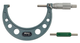 Mitutoyo 103-180 - 3" - 4" Micrometer .001 RA Hammertone Baked Enamel Ratchet Stop