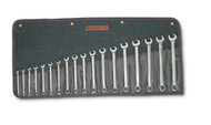 Wright Tool 958 - 18 Pc.  WRIGHTGRIP® Metric Combination Wrench Set 12 Pt Full Polish 7mm - 24mm w Denim Roll USA (In Stock)