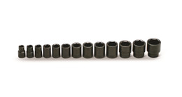 Wright Tool 415 - 13 Pc 1/2" Dr 6 Pt. Standard Impact Socket Set 7/16" - 1-1/4" USA