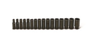 Wright Tool - 16 Pc 1/2" Dr 6 Pt. Metric Deep Impact Socket Set - 10mm-27mm # 467 USA Mfg 