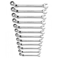 GearWrench - 12 Pc. 12 Point Metric Indexing Combination Ratcheting Wrench Set 8mm - 19mm  