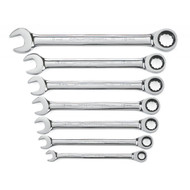 GearWrench - 7 Pc. 12 Point Metric Combination Ratcheting Wrench Set 8mm - 18mm