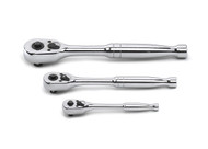 GearWrench - 3 Pc. 1/4", 3/8", and 1/2" Dr Quick-Release 45 Th. Teardrop Ratchet Set