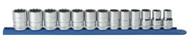 GearWrench - 13 Pc. 1/2" Drive 12 Point Standard Metric Socket Set 12mm - 24mm