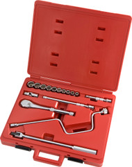 Proto - 1/2" Dr 16 Piece SAE Combination Tool Sets w Premium Pear Head Ratchet 12 Point - USA Mfg