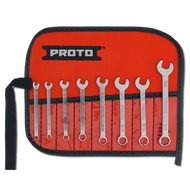 Proto - 8 Piece Full Polish Combination Short Wrench Set - 6 Point 1/8" - 3/8" J1200EFS 