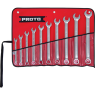 Proto J1200GHASDT500 - 10 Piece Full Polish Combination Anti Slip Wrench Set 6 Pt USA