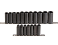 Proto J72149M - 1/2" Drive 18 Piece Metric Deep Impact Socket Set - 6 Point  10mm - 27mm USA