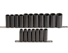 Proto J72149M - 1/2" Drive 18 Piece Metric Deep Impact Socket Set - 6 Point 10mm - 27mm USA