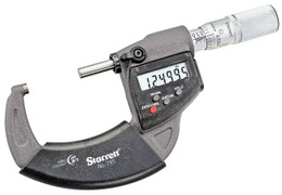 Starrett - 1-2" Electronic IP67 Outside Micrometer w RS232 Output Port .00005" Res. Friction Thimble & Carbide Faces - 795XFL-2 69074 USA Mfg 