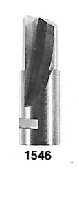 1546 - 1/8" Solid Carbide Router Stub, Single Flute, End Cutting USA Mfg