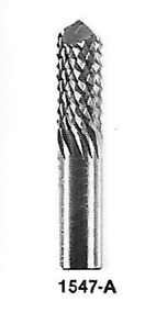 1547A - 1/8" Solid Carbide Router Diamond Pattern & Drill Point USA Mfg