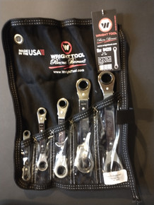 Wright Tool 9429 -5 Pc  Reverse Ratcheting Box Wrench -12 Point Offset SAE 1/4" - 7/8" USA 