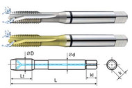 YG TB504N - 3/8- 24 H5 3 Fl Spiral Point M.P Collant Fed Tap HSS-EX Tincoat  